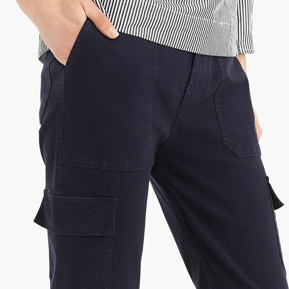 J. Crew womens The new straight leg cargo pants AB590 25 navy blue - Picture 3 of 3